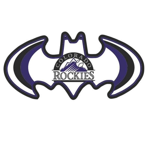 Colorado Rockies Batman Logo iron on transfers